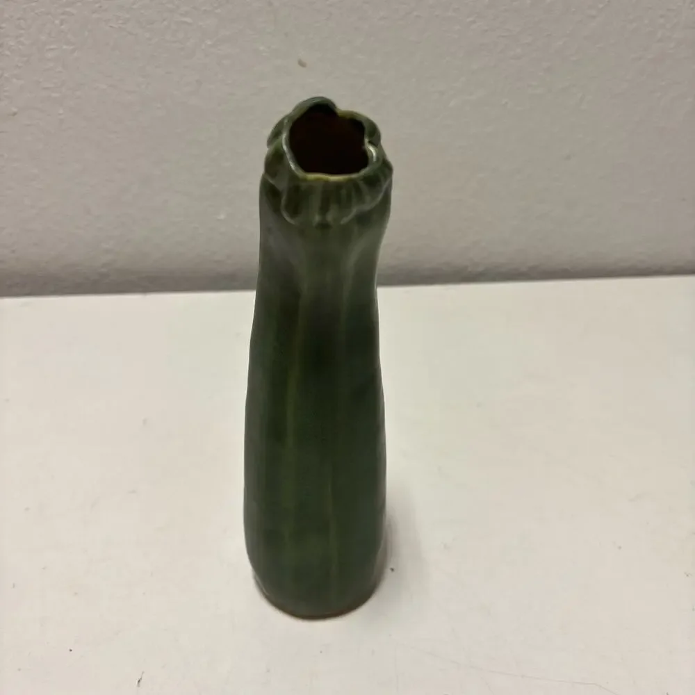 Vtg Patricia Garrett Zucchini Courgette Squash Pottery Vase 9